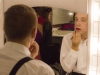 Caleb Halsted playing the Emcee in the production of Cabaret dons his stage make-up before dress rehearsal. Lucas Spenser/telescope 2014.