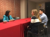 Civil rights activist Dolores Huerta sits down with Michelle Wilkinson and Belen Ladd for an interview after the talk on March 8 at the Howard Brubeck Theatre. Tracy Grassel/The Telescope