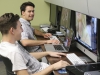 Belen Ladd and Noah Callahan prepare some images for the Feb. 29 issue on production night in the newsroom.