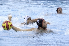 Palomar College’s Morgan Hartness (#9) is getting ready to score a goal early in the first quarter. Crafton Hills College’s Victor Bustamante (#12) races to catch him on Sept. 17, 2025, at Palomar College.