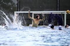Goalkeeper Mitchell Peyton (#1) looks past an attempted shot late in the fourth quarter against Crafton Hills College on Sept. 17, 2025, at Palomar College. 