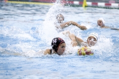 Palomar College’s McKinley McCulloch (#14) chases after a loose ball in the fourth quarter against Crafton Hills College before recovering possession on Sept. 17, 2025, at Palomar College. 