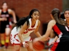 November 8, 2013 | Guard Victoria Stewart (#5) covers her opponent from Santa Ana in their season opening match in The Dome. The Comets made an impressive comeback but ultimately lost to The Dons 87-81 in a thrilling OT game. PHOTO CREDIT: Scott Colson/Copyright 2013 The Telescope