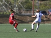 Palomar midfielder Kaitlyn Crone fights for the ball on Minkoff Field on Aug. 28, 2014. Photo: Marcela Alauie | The Telescope