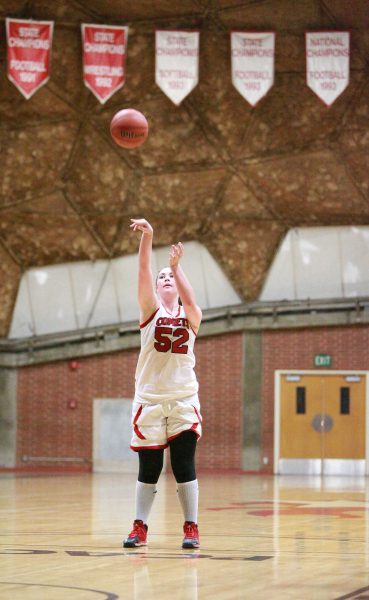 Comet’s Jessica Scott shoots free throws during the Jan. 15 game against San Diego City College at The Dome. Scott was one of five players who scored in double figures. Palomar won the game 97-83. (Stephen Davis/The Telescope)