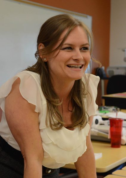 Michelle Vogel-Trautt, Psychology Faculty Instructor, Award Environmental Portrait. (Lucy Wheeler/The Telescope)