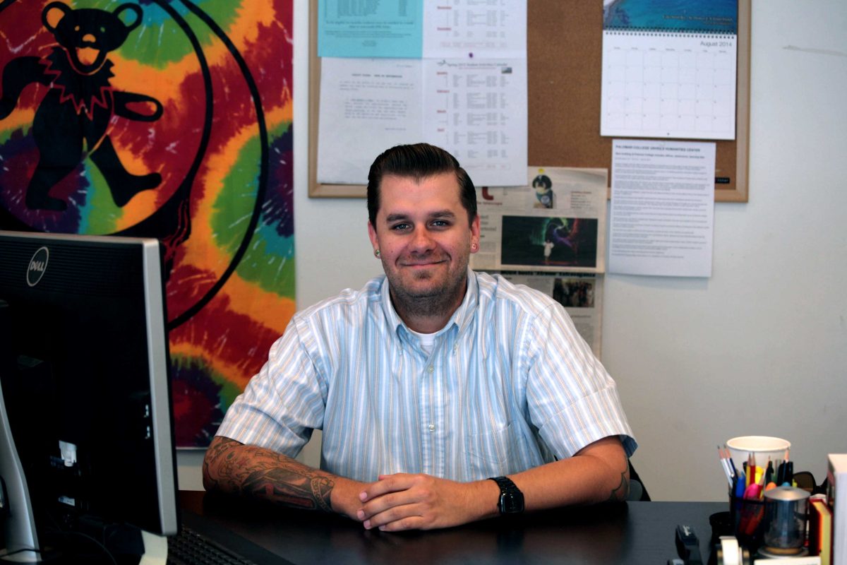 ASG President Jason Hosfield poses for photo on Aug. 28 in the ASG office on the San Marcos campus. (Erika Shasky/The Telescope)