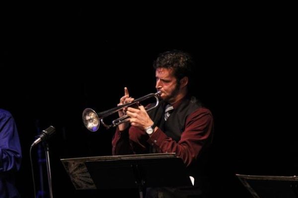 September 26 2014: Joel Burns performs a trumpet solo. Palomar College Jazz ensemble performed Big Swing Face: A Tribute to Buddy Rich at the Howard Brubeck Theatre Palomar College, San Marcos. (Philip Farry/The Telescope)