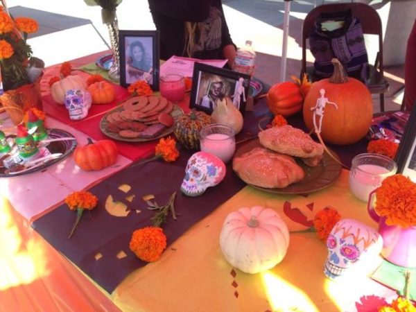 Dia De Los Muertos decorations set up at a booth for Halloween Escape hosted by the Inter-Club Council Oct. 30, 2014. (Gerald Tovar/The Telescope)