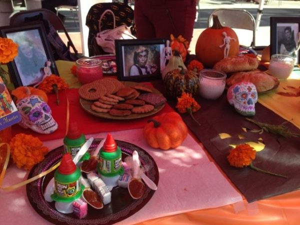 Dia De Los Muertos decorations set up at a booth for Halloween Escape hosted by the Inter-Club Council Oct. 30, 2014. (Gerald Tovar/The Telescope)