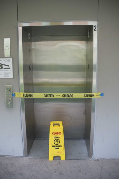 The campus elevators shut down due to the power outage at Palomar Nov. 10, 2014. (Casey Cousins/The Telescope)