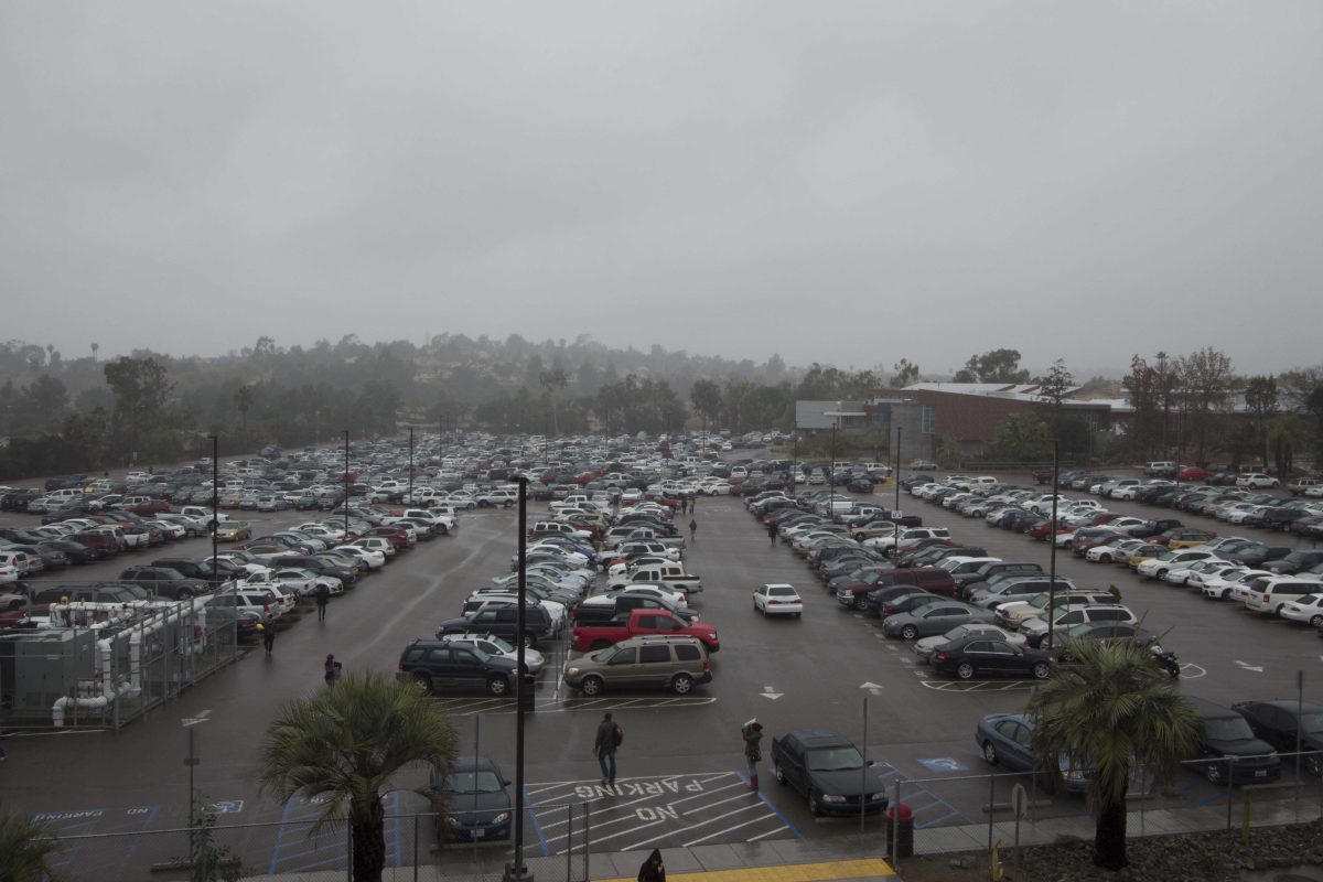 Dec. 3, 2014, San Marcos, Calif. Overcrowding in parking lot. (Paul Nelson/The Telescope)