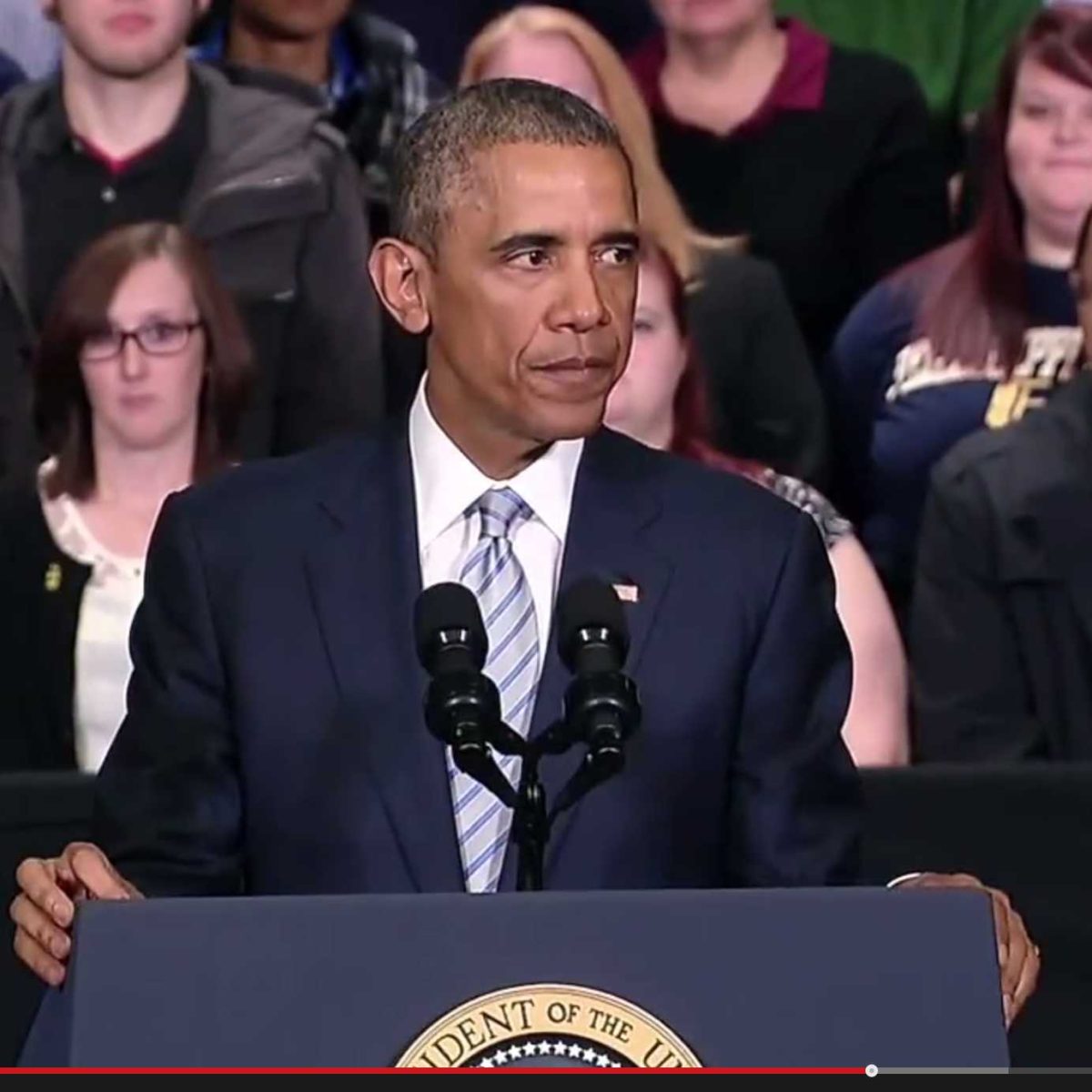 President Obama delivers remarks about his new community college proposal at Pellissippi State Community College in Knoxville, Tennessee, January 9, 2015. (Photo courtesy of whitehouse.gov)