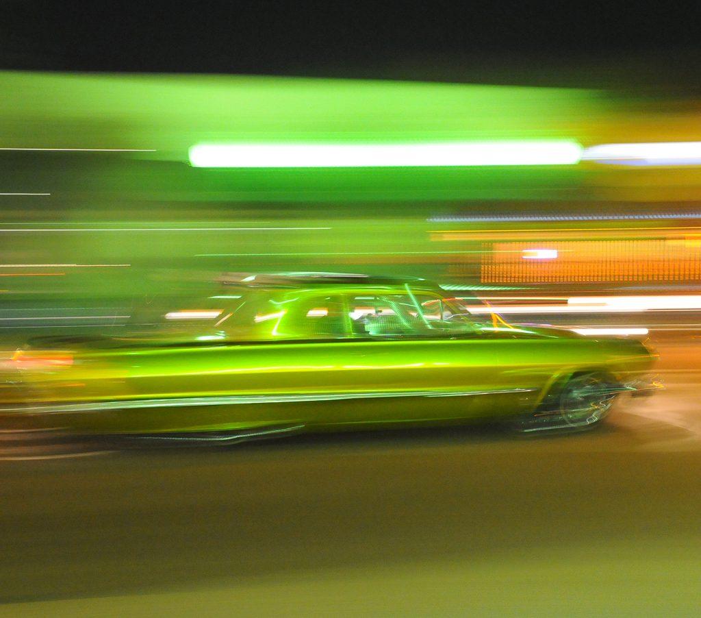 A vintage car cruising down Grand Avenue in Escondido during the weekly Cruisin Grand on Friday, Sept. 4, 2015. (Yvette Monteleone/The Telescope)