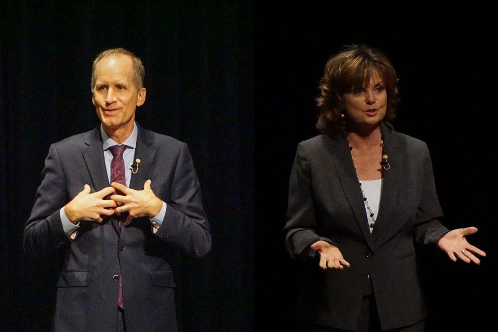 Finalists in presidential search hold public forums, Gregory Anderson and Lynn Neault. (Claudia Rodriguez/The Telescope)