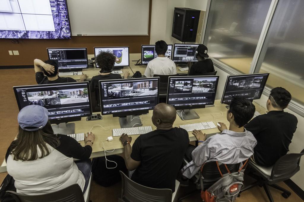 Palomar’s Graphic Communication in room MD119 is the first to implement Ultra High Speed Network for the students. Allowing each student to access their network files at the same time, pulling from one network drive at an amazing one Gigabyte a second! March 17, 2016. (Niko Holt/The Telescope)