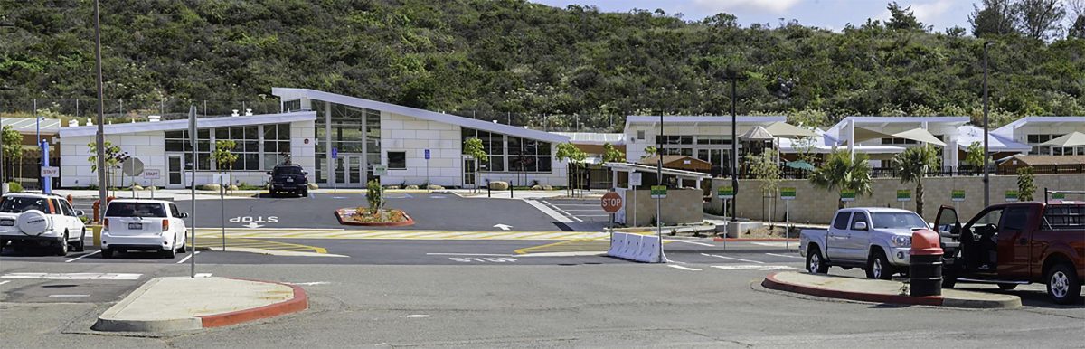 Midday view of the Early Childhood Education Lab School, known as ECE for short, which recently opened its doors this fall semester on Palomar's San Marcos Campus. (Tracy Grassel/The Telescope)