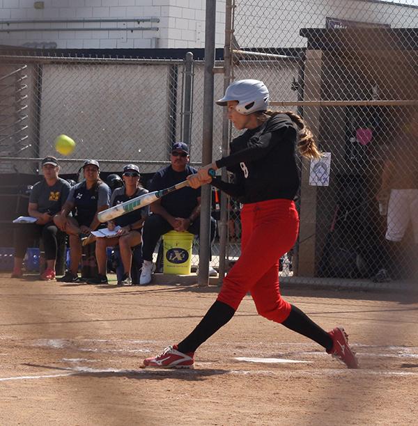 Palomar outfielder Taylor Willis slugged a home run in the beginning of the second inning against San Diego Mesa. Palomar out scored San Diego Mesa 9-1. (Sergio Soares/The Telescope)