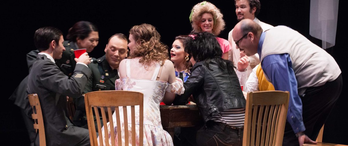 A scene from the last rehearsal of 'Three Sisters' by Anton Chekhov Directed by John Polak before the opening day, Oct. 2, 2014. (Yoshikazu Yamashita/The Telescope)