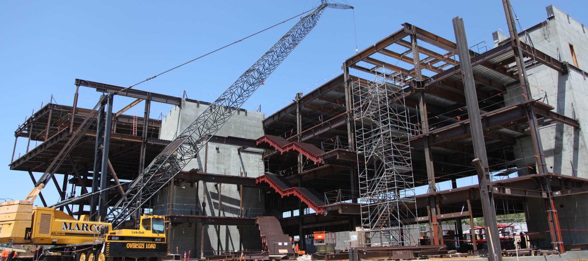 New library under construction at Palomar College shows tremendous progress over summer of 2016. Aug. 23. 2016. (Bruce Woodward/The Telescope)