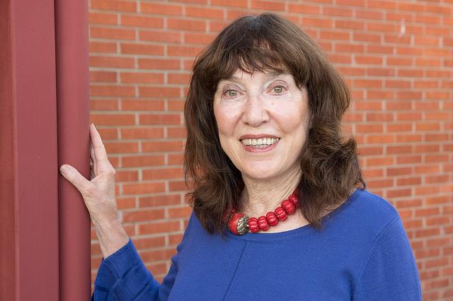 Rose Marie Dishman, candidate for the Palomar College Board of Directors poses while waiting for the debate to start in the Student Services Center on October 18, 2016. (Joe Dusel/The Telescope)