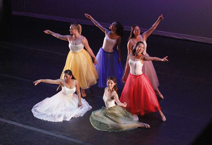 Palomar College dancers perform to the musical number "Love Me Back" during Winter Dance 2015 on Dec. 4 at the Howard Brubeck Theatre. A variety of dance acts performed on stage, and this number was choreographed by Soyoka Yashiro. (Coleen Burnham/The Telescope)