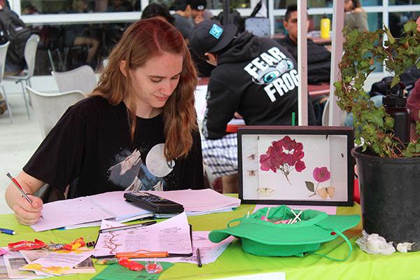 Salena Woodall from Botany Club at Club Rush on Sept. 13, 2017 at Palomar College. (Iray Gomez/The Telescope)