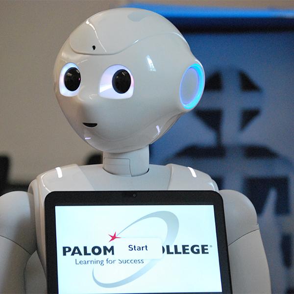 Pepper the Palomar Robot unboxed during a presentation to various members of the Palomar Community. H-306, Sept 22, 2017. (Linus Smith/The Telescope)