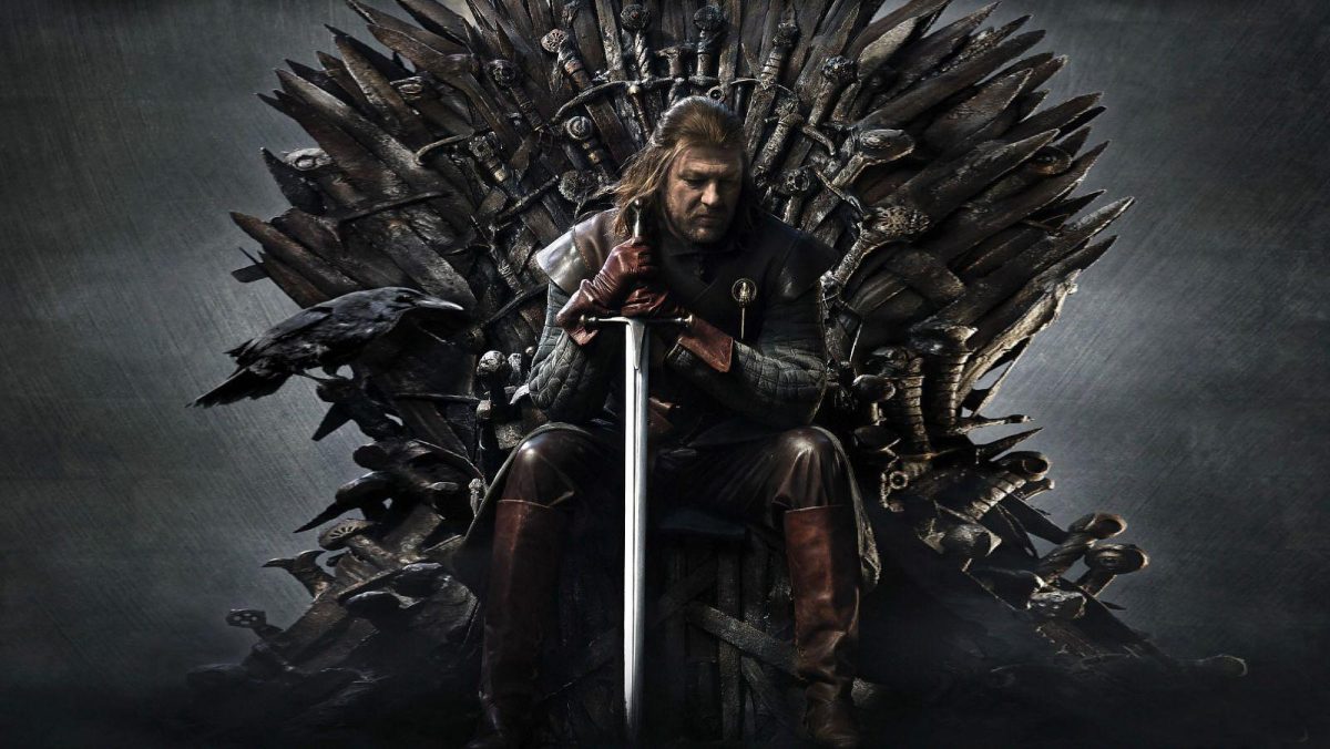 Eddard Stark sitting on the Iron Throne. (BagoGames/Flickr)