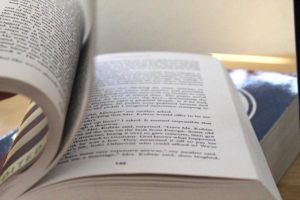 A book being read for online school during quarantine. (Triniti Nowicki/The Telescope)