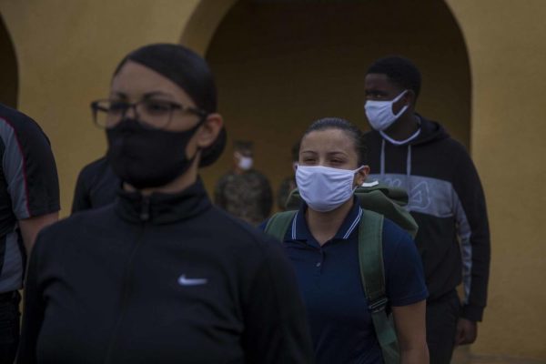 Women are now allowed to train in the U.S. Marine Corps in San Diego along with male Marines. Photo courtesy of Capt. Martin Harris.