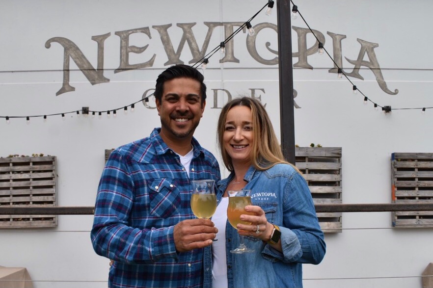 Owners Rick and Jennifer Moreno. (Photo courtesy of Newtopia Cyder)