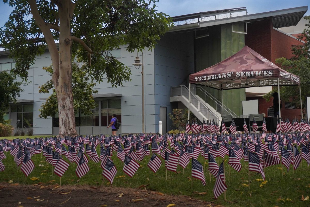 The September 11th memorial at the Palomar San Marcos Campus quad.