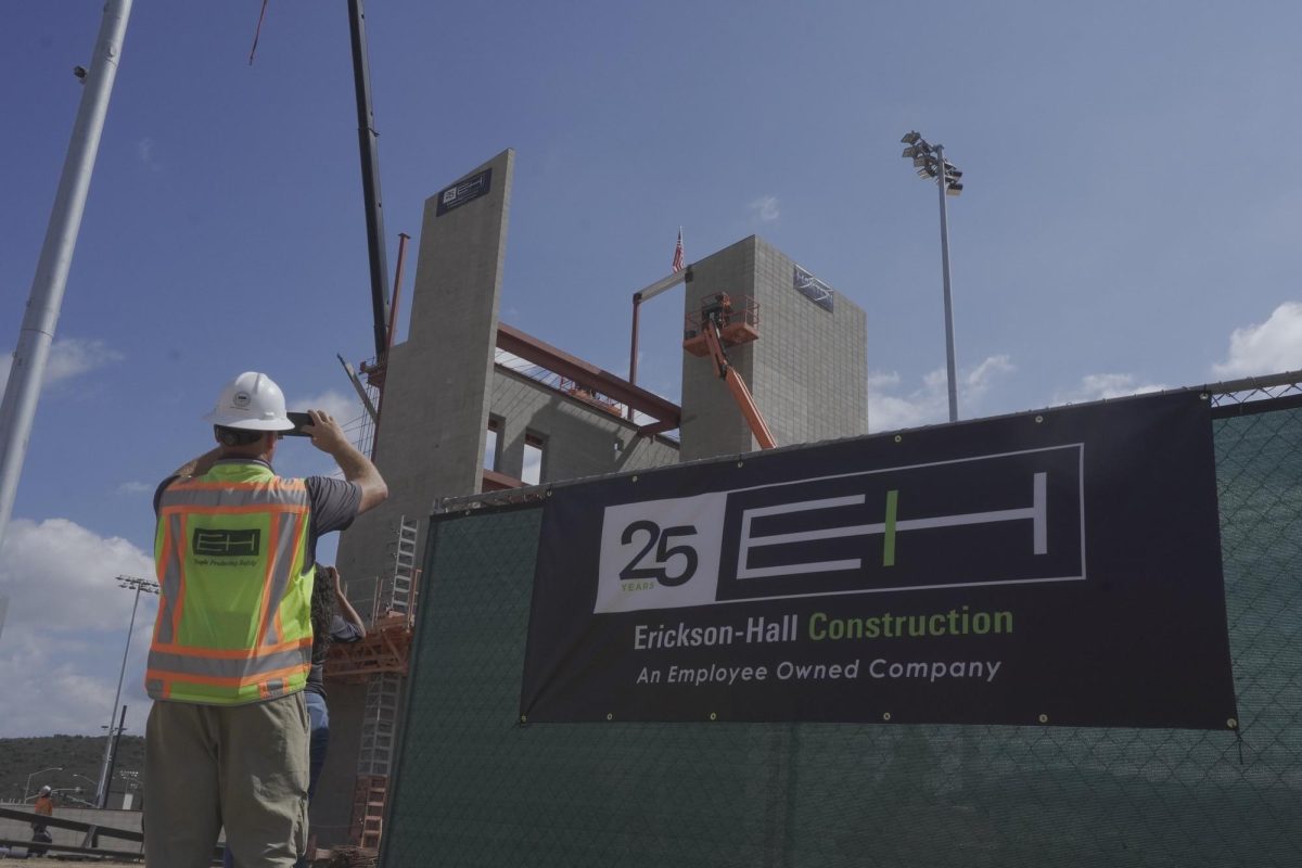 The beam was placed after the signatures were completed. Photo credit: Josh Miranda