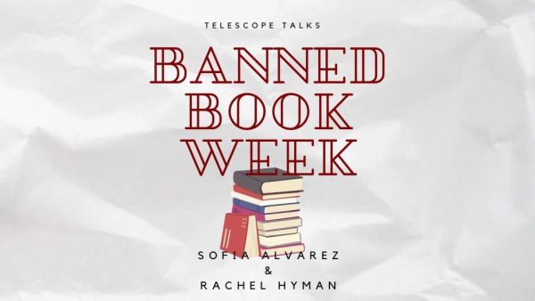 Banned Books podcast cover, designed by Sofia Alvarez