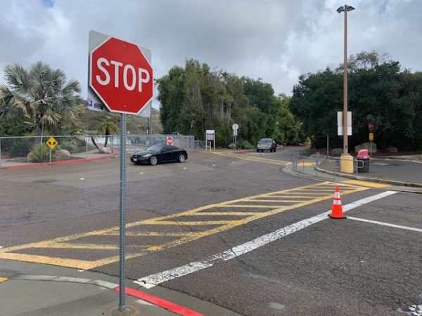 Northern Intersection at Staff Parking Lot Eight and Staff Lot Seven A on the Paloamr San Marcos campus Photo credit: Quinton Hayek