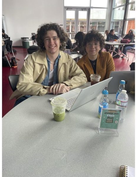 Left to right, Elijah Wagner and Aaron Jones at the cafeteria. Photo taken by Taylor Leonard