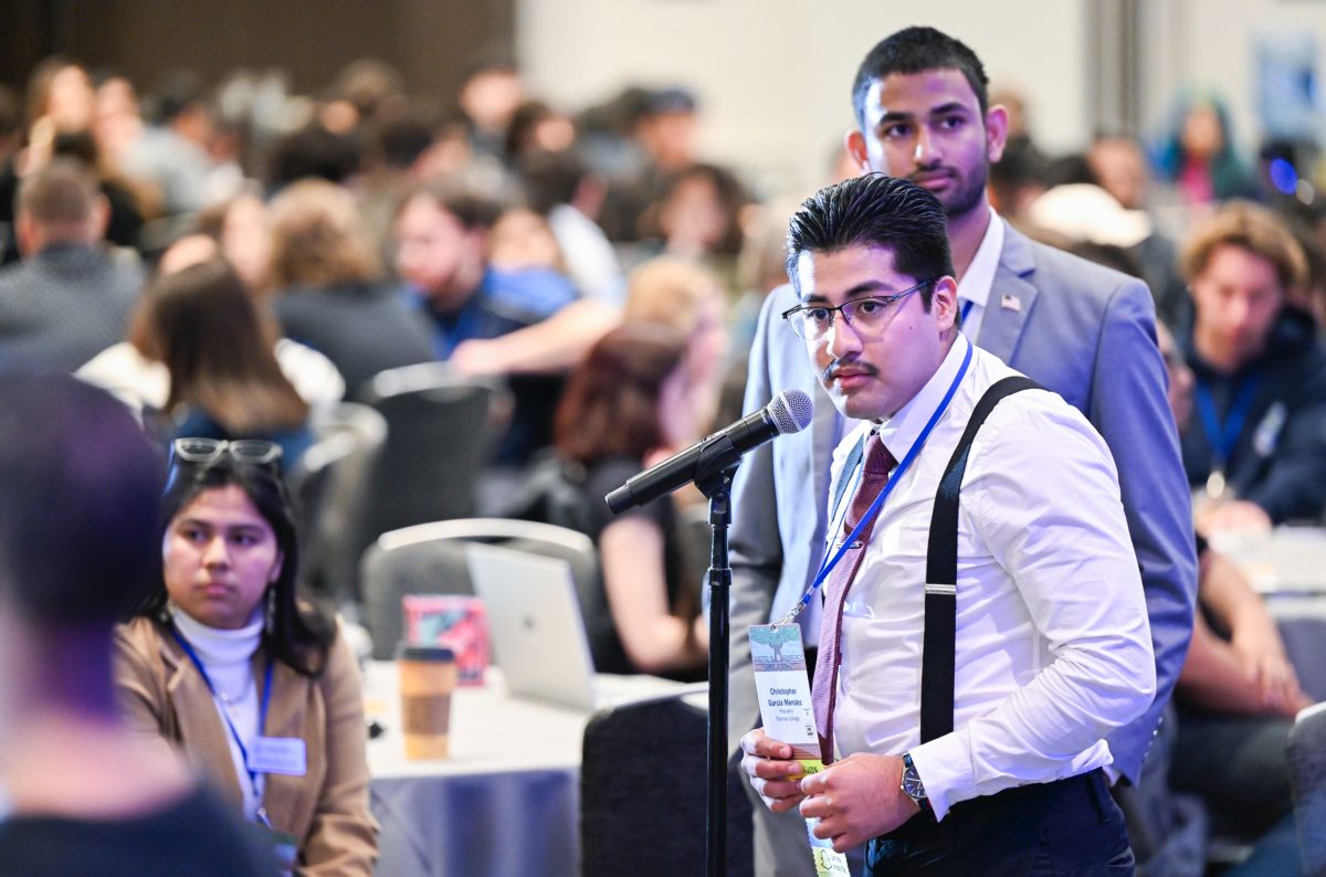 Christopher Garcia-Mendez at the American Student Association of Community Colleges. (Photo courtesy Safiya Swearingen.)