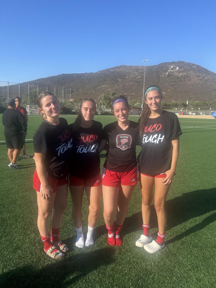 Naomi Allen, Ashely Clark, Maddie Spielman, Macey Edemann, at recent soccer game. 