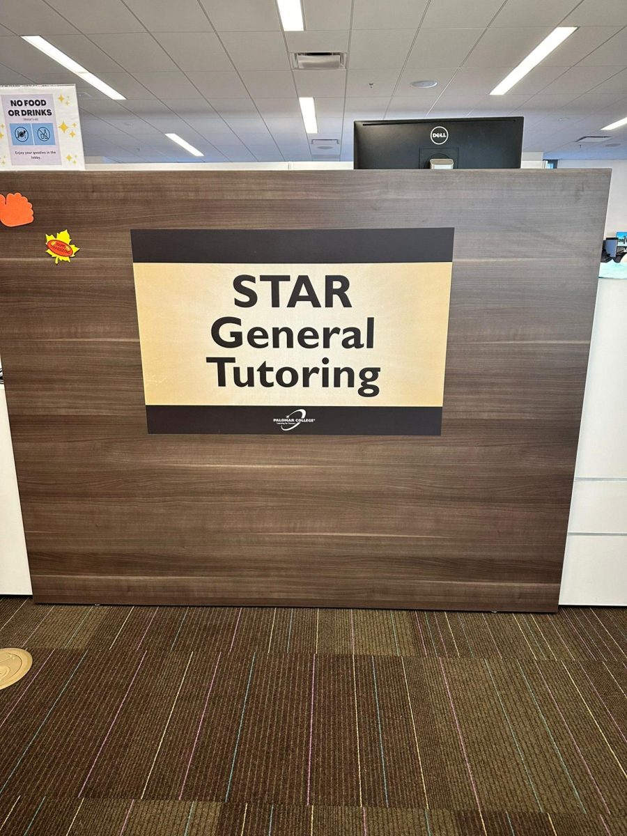 STAR and General tutoring sign, on the second floor of the library.