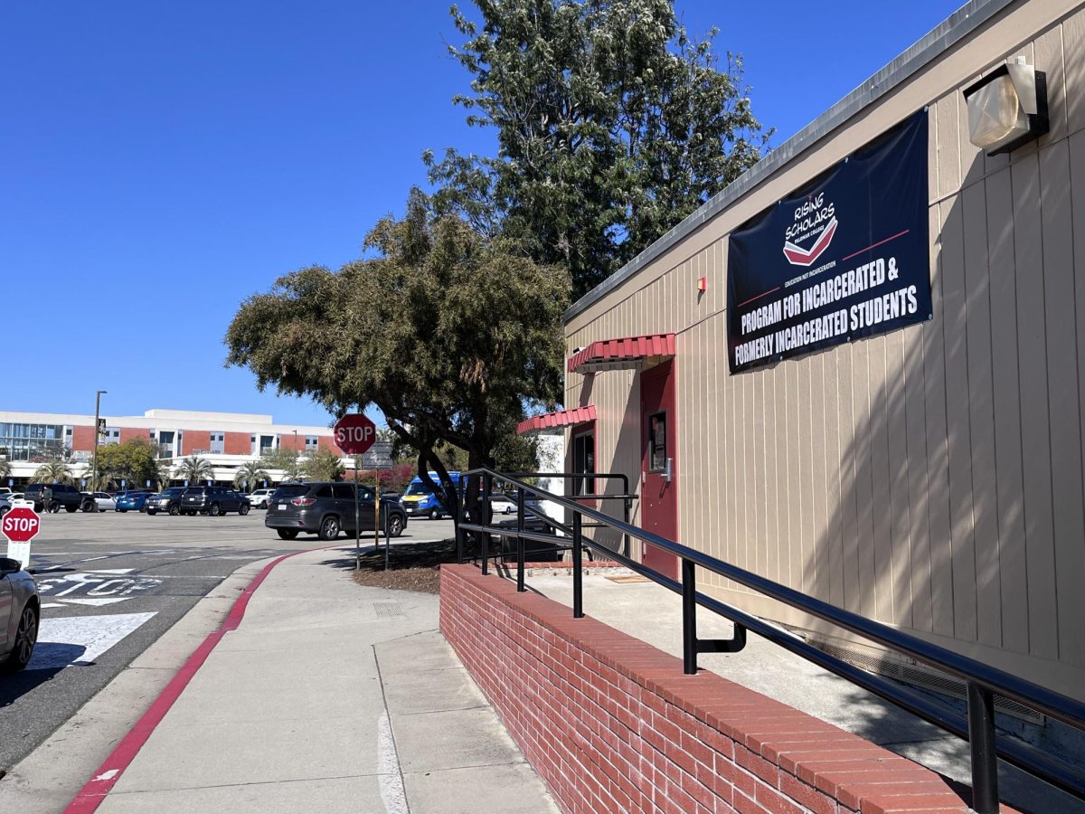 A photo of the Rising Scholars building with Palomar College in the background.