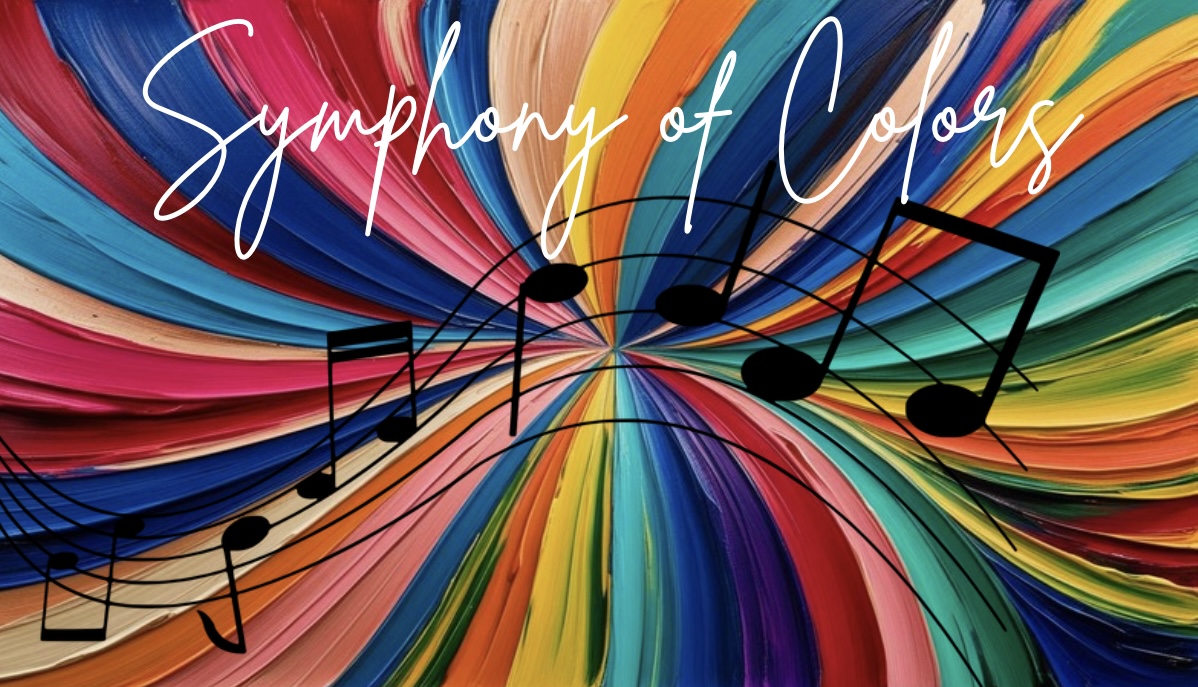 "Symphony of Colors" is a performance that aims to redefine visual elements through musical sound. Illustration made with Canva. 