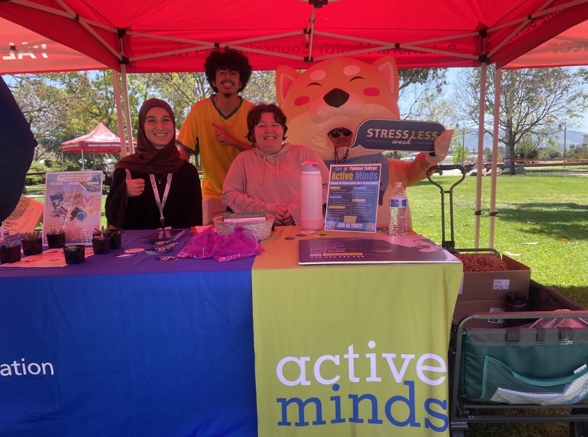 Active Minds members pose for a picture, (from left to right) Humayra Ebadi, Adrian Reyes Cabezas, Lumen Charlton, and Mark Marasigan.