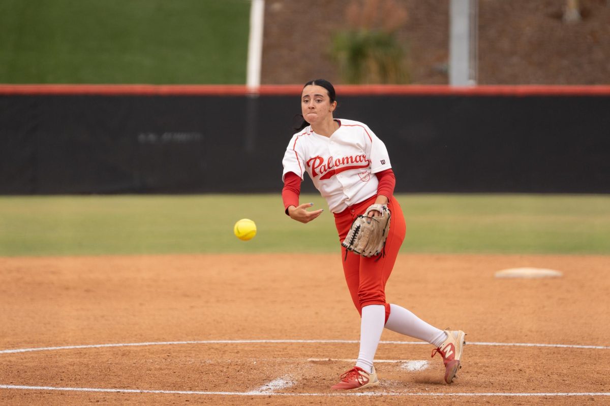 Pitcher #6 Kiara Flaviani starts against Imperial Valley College.