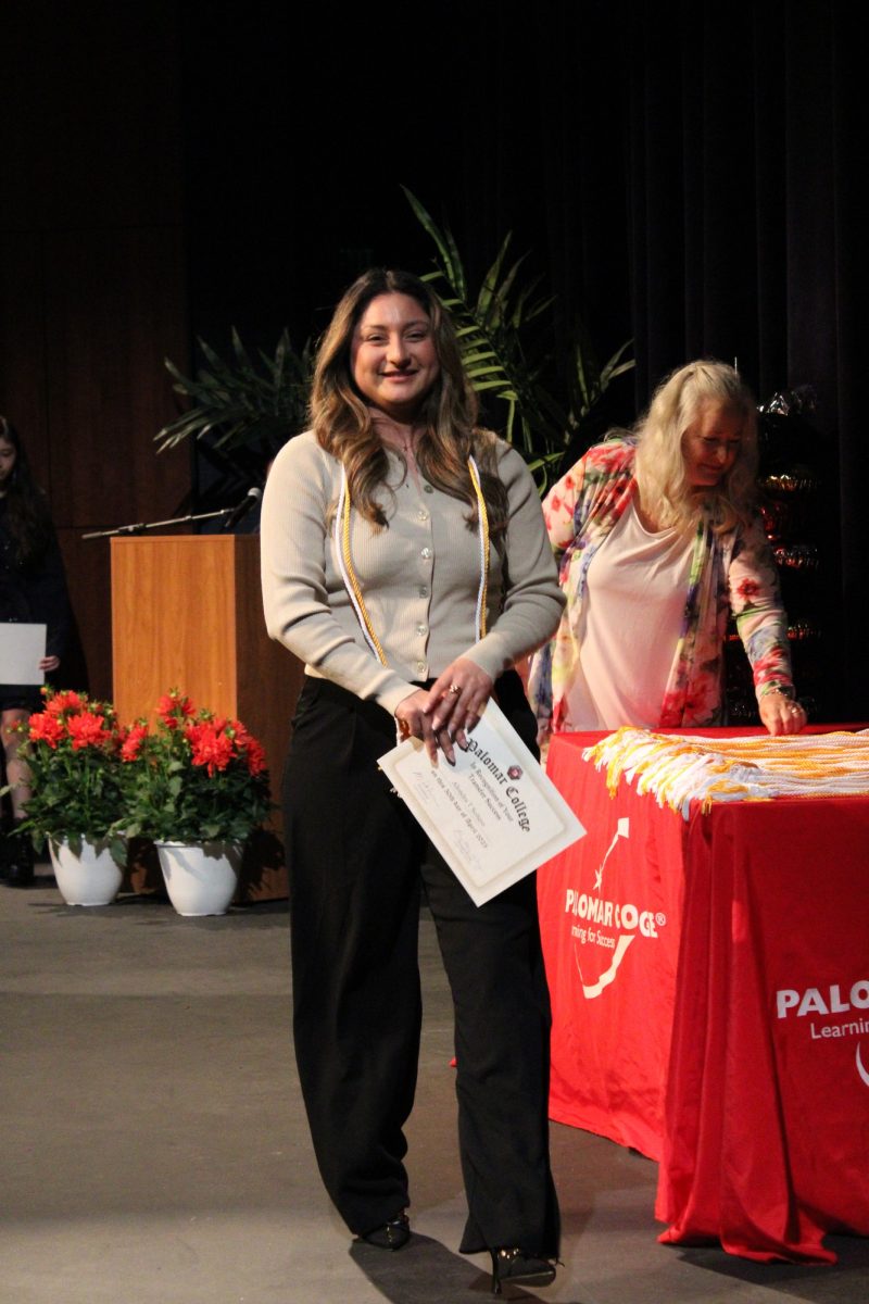 Alondra Soltero at the Transfer Recognition ceremony at Palomar College on Wednesday, April 30, 2025. Soltero is transferring to California State University, San Marcos, majoring in Liberal Arts. Photo credit: Griselda Garcia