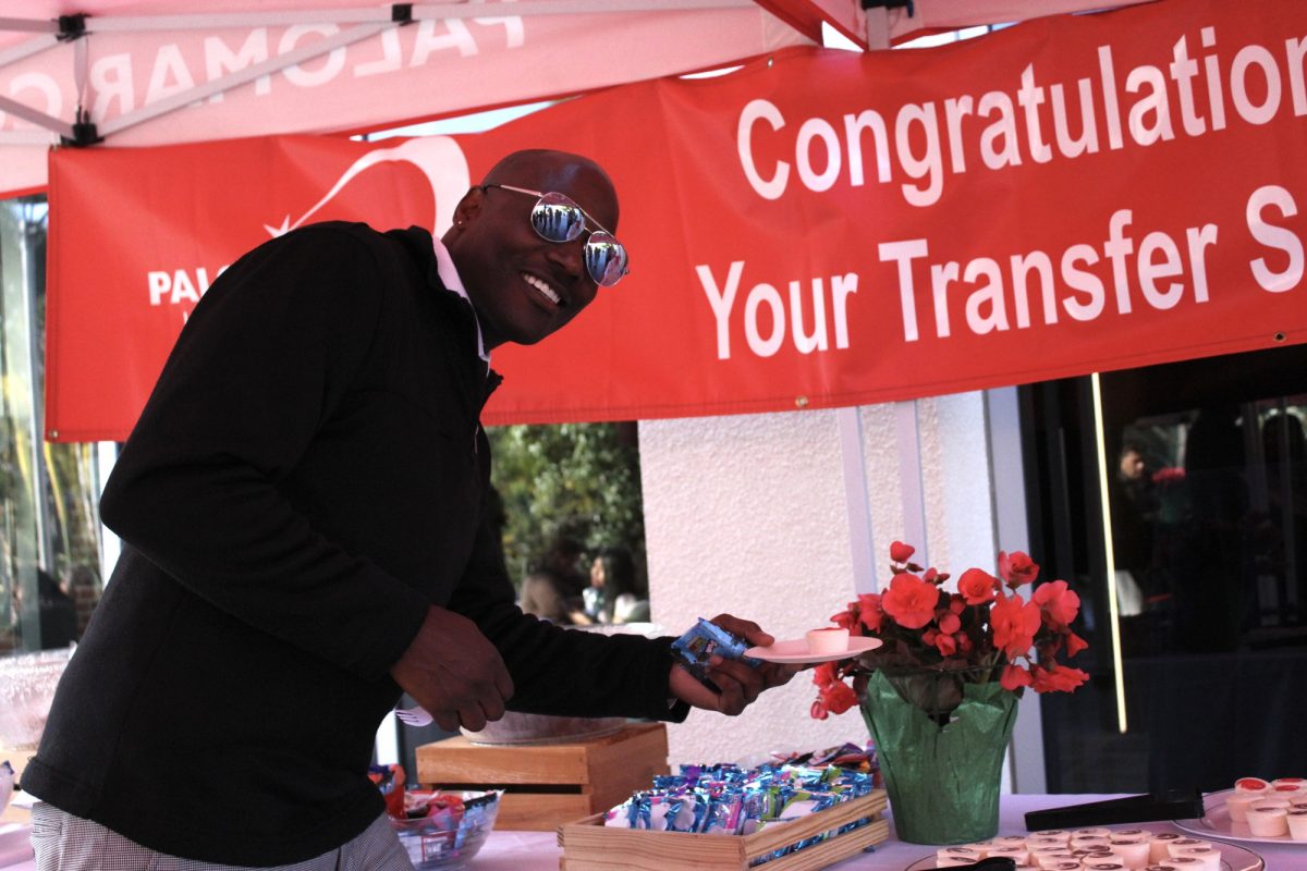 Darrell Tittle, a student member of Rising Scholars, at the Transfer Recognition ceremony at Palomar College on Wednesday, April 30, 2025. Tittle is transferring to the University of California, Berkeley, majoring in English and Political Science. 