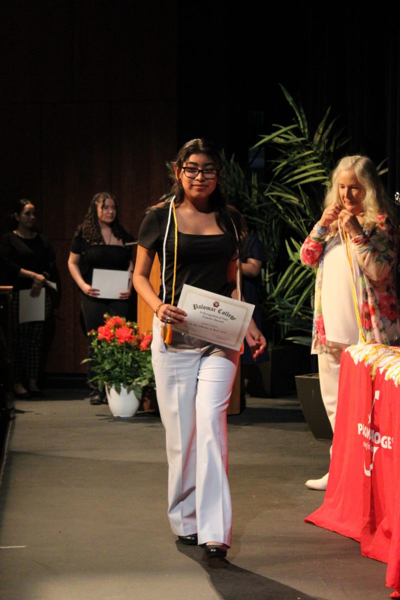 Isabel Garcia at the Transfer Recognition ceremony at Palomar College on Wednesday, April 30, 2025. Garcia is transferring to the University of California, Davis, and majoring in Psychology. Photo credit: Griselda Garcia