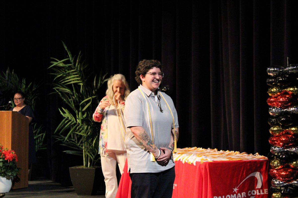 Nadia Alvarez at the Transfer Recognition ceremony at Palomar College on Wednesday, April 30, 2025. Alvarez is majoring in social and behavioral sciences. Photo credit: Griselda Garcia