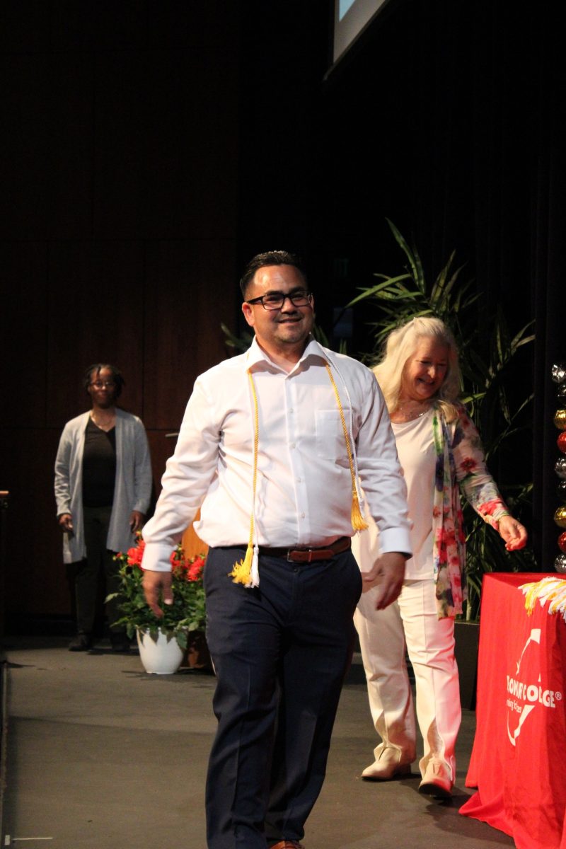 Robert Mansfield at the Transfer Recognition ceremony at Palomar College on Wednesday, April 30, 2025. Mansfield is transferring to San Diego State University, majoring in Sociology. Photo credit: Griselda Garcia