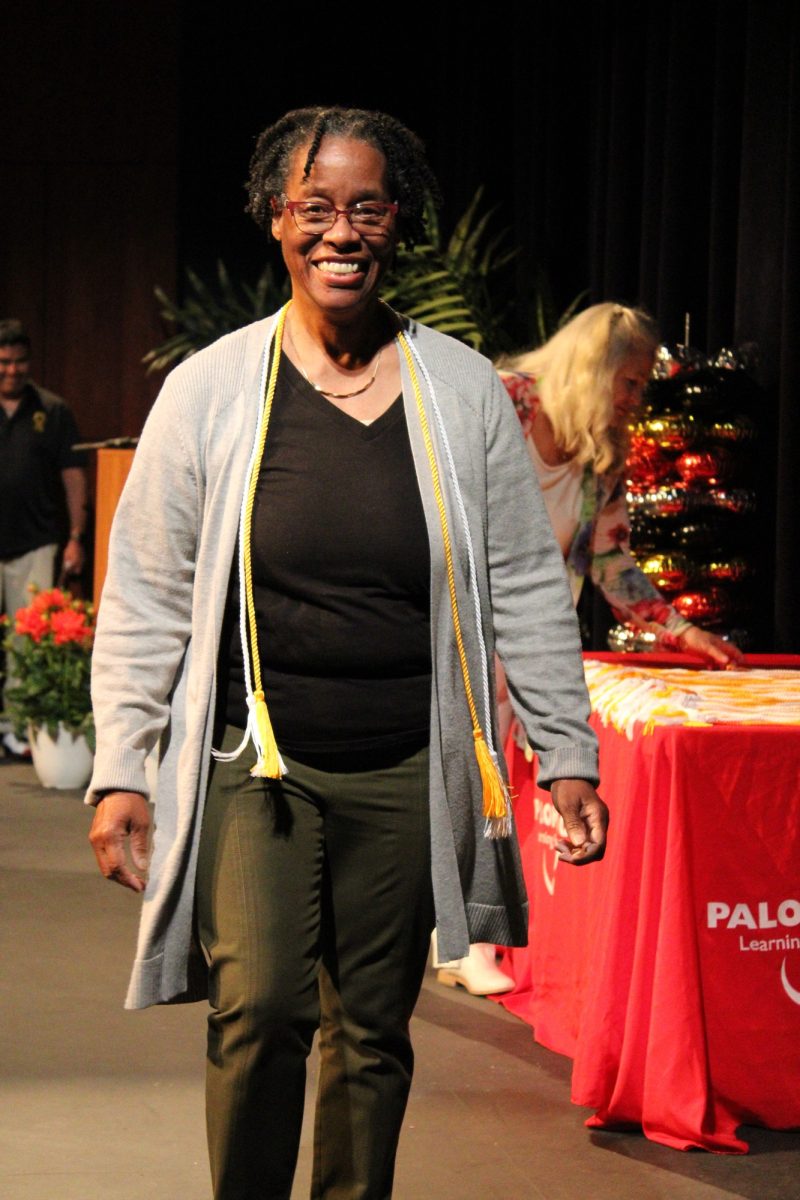 Vida Murrell at the Transfer Recognition ceremony at Palomar College on Wednesday, April 30, 2025. Murrell is transferring to California State University, Sacramento, majoring in Community Public Health. Photo credit: Griselda Garcia